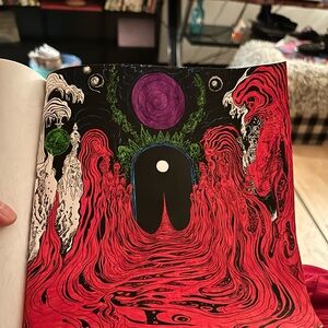 Psychedelic Art Print with Red and Purple